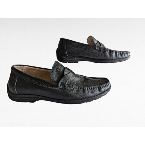 Salo New York Men\'s Slip On Genuine Leather Moccasin Loafers  Sz 39 main image 8